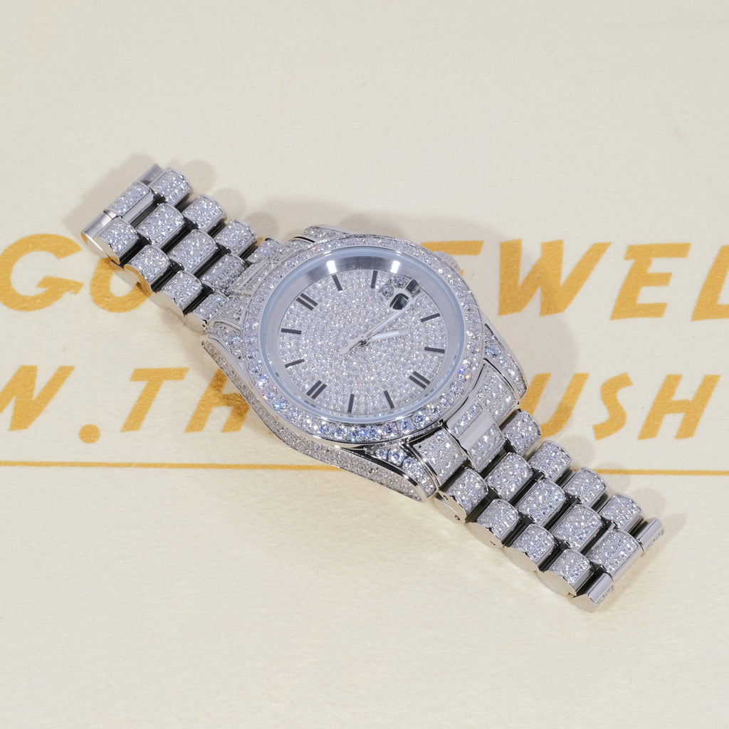 GUU Iced Watch Diamond Dial in WhiteGold - The GUU Shop